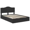 vidaXL Letto con Contenitore Nero 150 x 200 cm Legno multistrato
