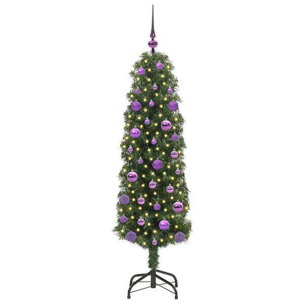 vidaXL Albero di Natale artificiale con 150 LED Verde 150 cm