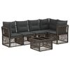 vidaXL Set Divano da Giardino 6 pz Grigio polyrattan