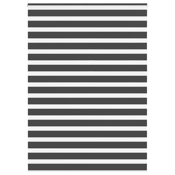 vidaXL Tenda a Rullo Zebra Nero Larghezza Tessuto 150,9 cm Poliestere