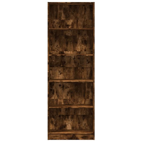 vidaXL Libreria Rovere Fumo 60x24x176 cm in Legno Multistrato