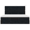 vidaXL Struttura Letto Pouf con Materassi Nero 160x200 cm in Velluto