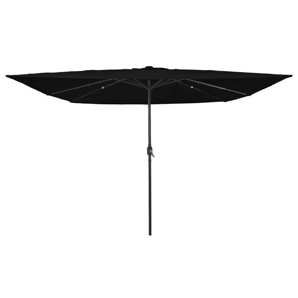 vidaXL Ombrello da giardino Nero 295 x 295 x 245 cm