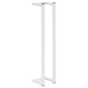 vidaXL Portasciugamani Bianco 12,5x12,5x60 cm in Acciaio