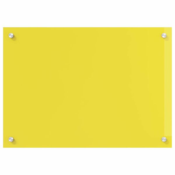 vidaXL Schienale da cucina 2 pcs Giallo 70 x 50 cm vetro temperato