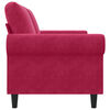 vidaXL Divano a 2 Posti Rosso Vino 140 cm in Velluto