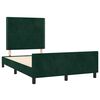vidaXL Giroletto senza Materasso Verde Scuro 120x200 cm in Velluto