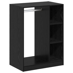 vidaXL Guardaroba Rovere Nero 77 x 48 x 102 cm Legno ingegnerizzato