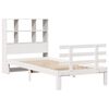vidaXL Letto Libreria senza Materasso Bianco 90x190 cm Massello Pino