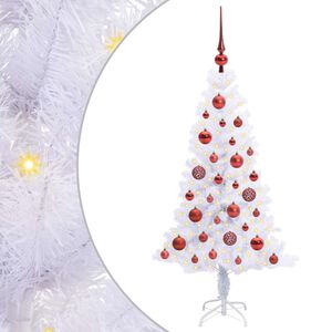 vidaXL Albero di Natale artificiale Bianco 120 cm PVC e Acciaio