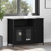 vidaXL Credenza Rovere Nero 100 x 35 x 75 cm