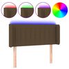 vidaXL Testiera a LED Marrone Scuro 83x16x78/88 cm in Tessuto