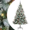 vidaXL Albero di Natale artificiale Verde e bianco 210 cm
