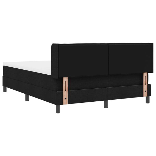 vidaXL Letto a molle con materasso Nero 190 x 140 cm Poliestere