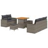 vidaXL Set Divano da Giardino con cuscino 8 pcs Grigio polyrattan