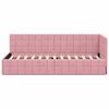 vidaXL Cornice del letto ad angolo Rosa 80 cm x 200 cm Velluto
