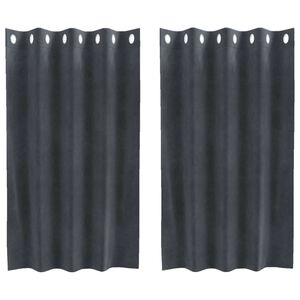 vidaXL Tende 2 pz Grigio Chiaro 140 x 140 cm Velluto