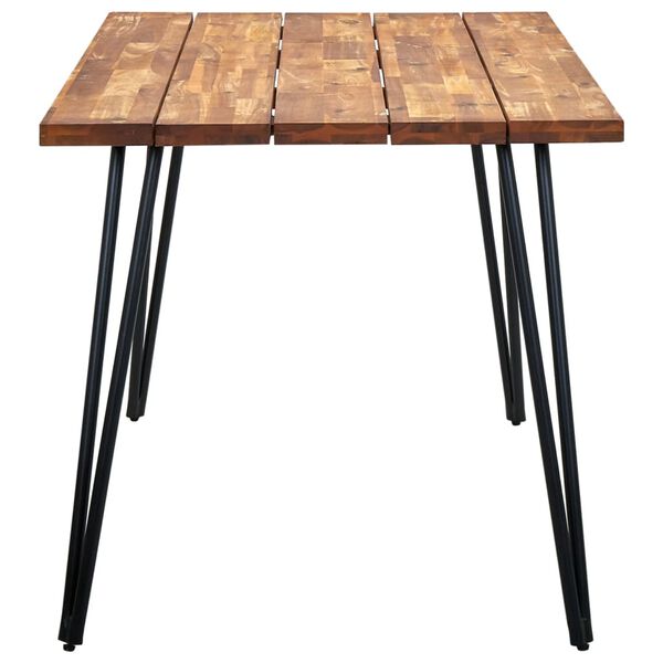 vidaXL Tavolo da Giardino Gambe a Forcella 160x80x75cm in Legno Acacia