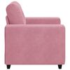 vidaXL Divano Sedia Rosa 100x78x80 cm Velluto