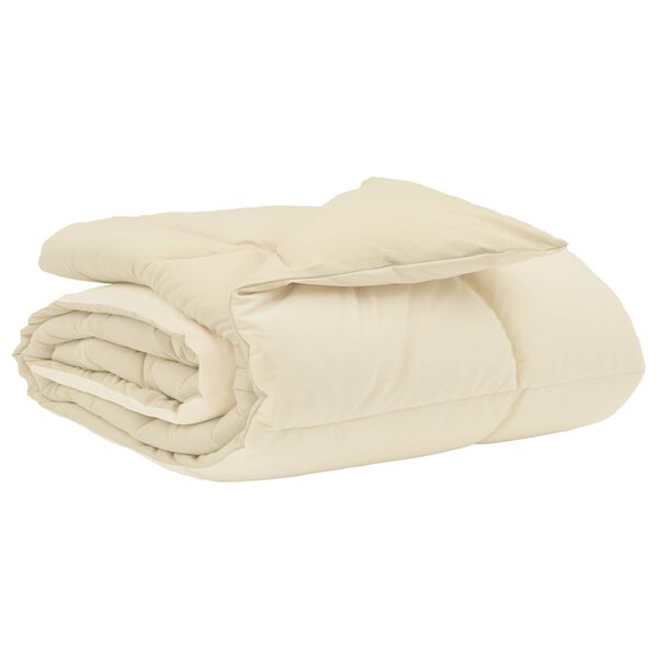 vidaXL Duvet Estivo Trapuntato Crema 140 x 220 cm Microfibra