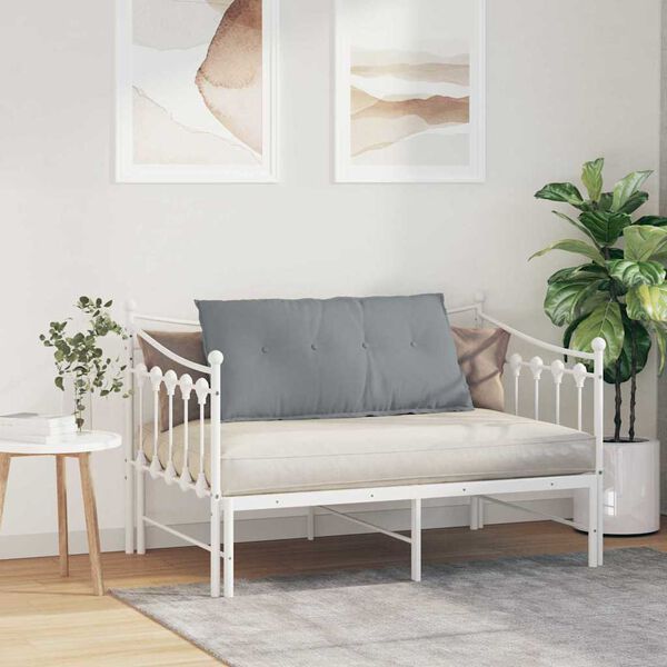 vidaXL Cuscino per Schiena Grigio chiaro 100 x 19 x 50 cm Tessuto