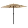 vidaXL Ombrellone Giardino con Palo in Acciaio Marrone 248x248x248 cm
