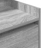 vidaXL Comodino con 2 Cassetti Grigio Sonoma 38x34x80 cm