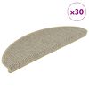 vidaXL Tappeti Adesivi Scale Aspetto Sisal 30pz 65x21x4cm Verde Chiaro