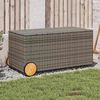 vidaXL Contenitore da Giardino con Ruote Grigio 190L in Polyrattan