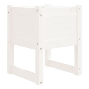 vidaXL Fioriera Bianca 40x40x52,5 cm in Legno Massello di Pino