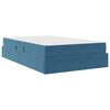 vidaXL Letto con contenitore e materasso Blu 120 x 190 cm Velluto