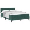 vidaXL Letto a Molle con Materasso Verde Scuro 140 x 200 cm Tessuto