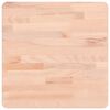 vidaXL Piano per Tavolo 40x40x2,5 cm Quadrato Legno Massello di Faggio