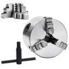 vidaXL Mandrino per Tornio a 3 Griffe Autocentrante 80 mm in Acciaio