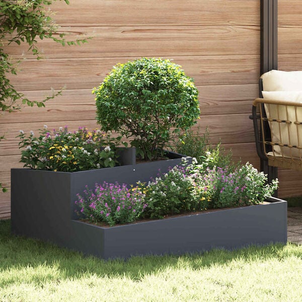 vidaXL Vaso da giardino Antracite 100 x 100 x 50 cm