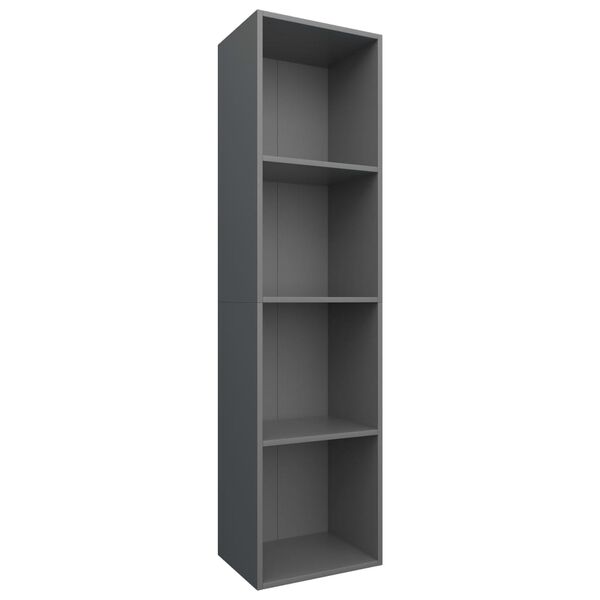vidaXL Libreria/Mobile TV Grigio 36x30x143 cm in Legno Multistrato