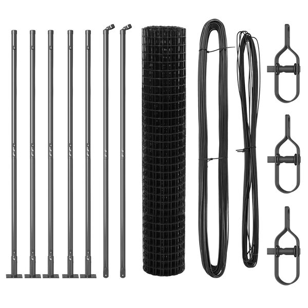 vidaXL Recinzione con Posto Grigio 1,6 x 10 m Acciaio e PVC