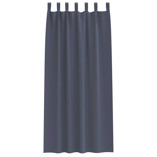 vidaXL Tende Blackout con Anelli 2 pcs Antracite 225 x 140 cm