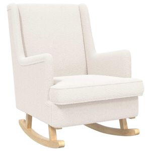 vidaXL Sedia a dondolo Crema 62 x 80 x 85 cm Boucl&eacute;