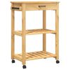 vidaXL Carrello da Cucina MONZA 60x40x88,5 cm in Legno Massello di Pino