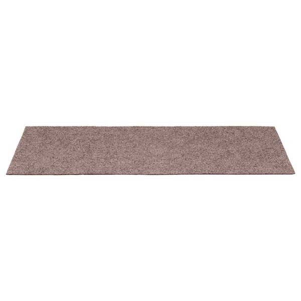 vidaXL Tappetini per scale autoadesivi 5 pz 65x21x4 cm Marrone Chiaro Bordo rettangolare