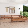 vidaXL Set Salotto da Giardino 11 pz Ambra in Legno Massello di Pino
