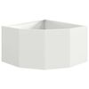 vidaXL Vaso d'angolo Bianco 60 x 60 x 35 cm Acciaio