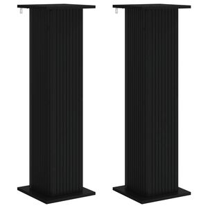 vidaXL Supporto per piante 2 pcs Nero 30,5 x 30 x 100,5 cm