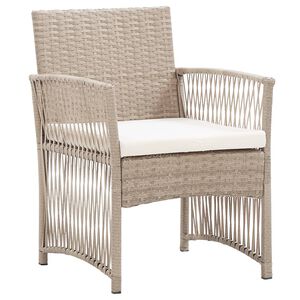 vidaXL Poltrone da Giardino con Cuscini 2 pz Beige in Polyrattan