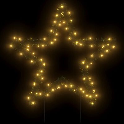 vidaXL Decorazione Luminosa Natalizia con Picchetti Stella 80LED 60cm
