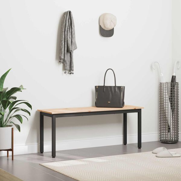 vidaXL panchina Naturale 110 x 35 x 45 cm Pino massello