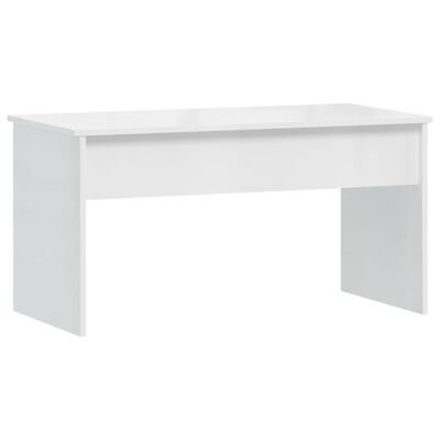 vidaXL Tavolino Bianco Lucido 102x50,5x52,5 cm in Legno Multistrato