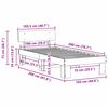 vidaXL Struttura del letto Bianco 100 x 200 cm Pino massello
