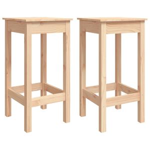 vidaXL Sgabelli da Bar 2 pz 40x40x78 cm in Legno Massello di Pino